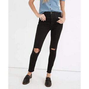 NWOT Madewell 10" High-Rise Roadtripper Supersoft Knee-Rip Davie Wash Jeans 26